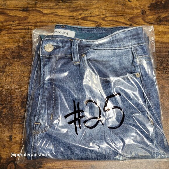 Zenana Jeans Size 29 High Rise Skinny Medium Light Wash Stretch Denim - Picture 12 of 12